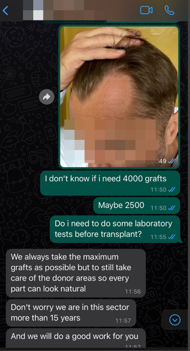 whatsapp 2 clínica de transplante capilar